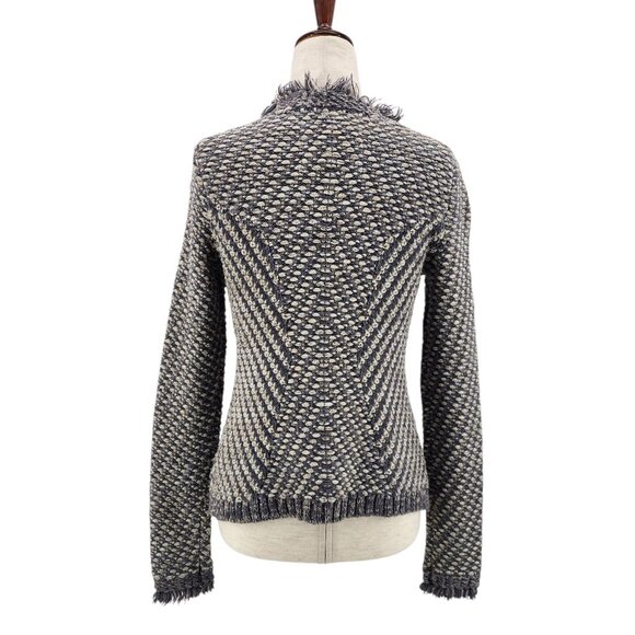 Angel of the North Womens XS Cardigan Tipperary Jacket Fringe Tweed Knit Sweater - Picture 4 of 11